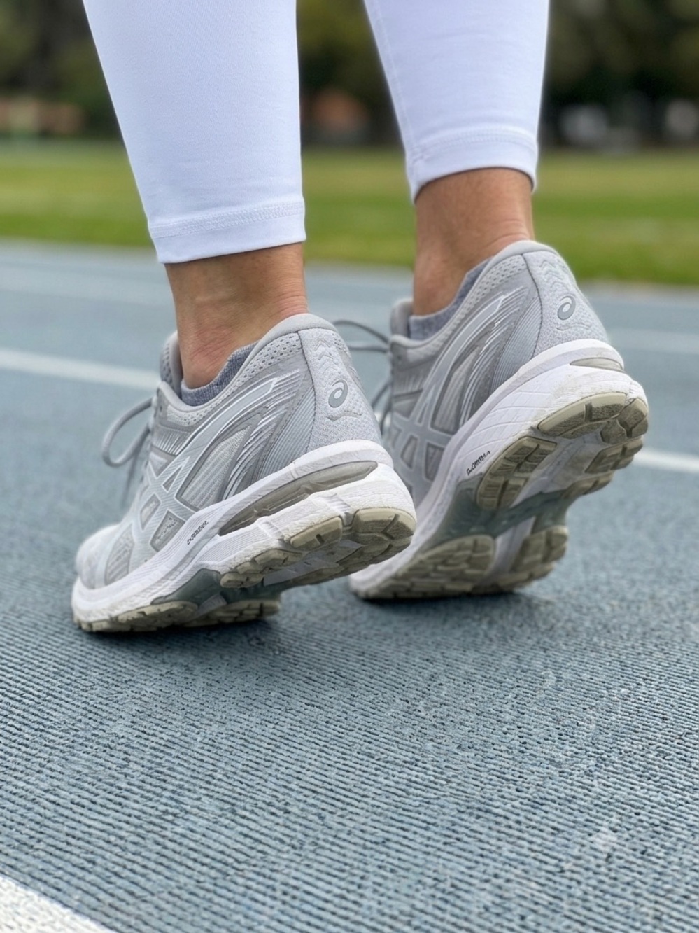 ASICS Women's Running Shoes in Light Gray and White